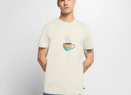 Coffee Formula – Die Chemie hinter dem ersten Schluck - Männer Premium T-Shirt - Naturweiß