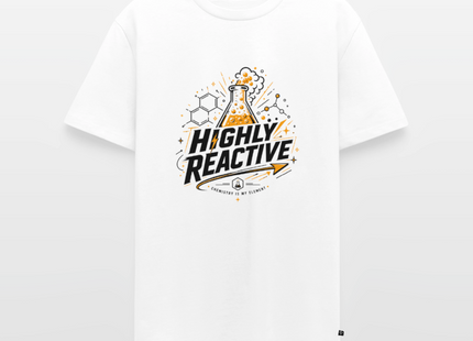 Highly Reactive T-Shirt für Männer – Chemie Shirt mit Labor Design - Weiß
