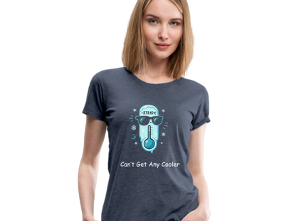 Absolute Zero — Can’t Get Any Cooler - Frauen Premium T-Shirt - Blau meliert
