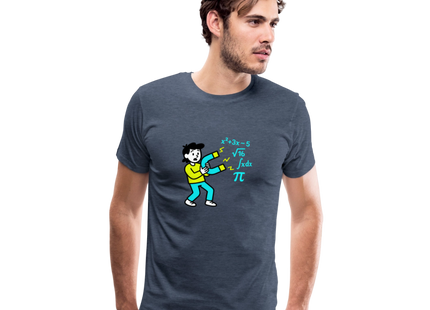 Magnet for Problems - Männer Premium T-Shirt - Blau meliert