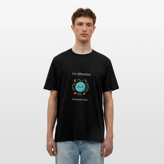 I’m Attractive (Gravitationally) – Physik-Flirt auf Nerd-Art - Männer T-Shirt - Schwarz
