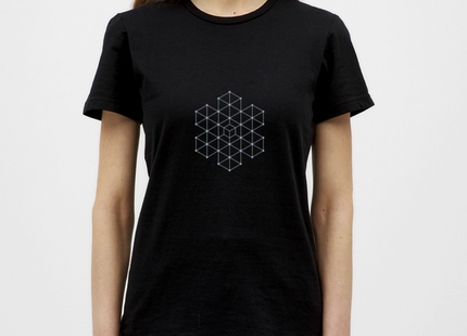 Crystalline Lattice – Struktur in vollendeter Ruhe - Frauen T-Shirt - Schwarz