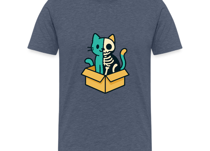 Schrödinger's Katze - Männer Premium T-Shirt - Blau meliert