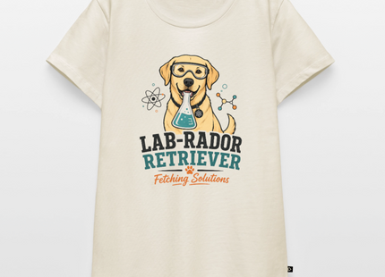 Lab-Rador Retriever T-Shirt für Frauen – Süßes Labrador & Chemie Shirt - Naturweiß