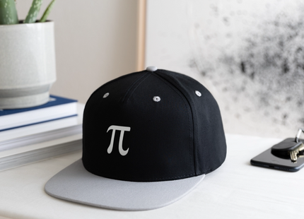 Pi Symbol - Kontrast Snapback Cap - Schwarz/Grau
