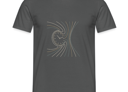 Time Dilation Flow – Die Verzerrung der Zeit stilvoll visualisiert - Männer T-Shirt - Anthrazit
