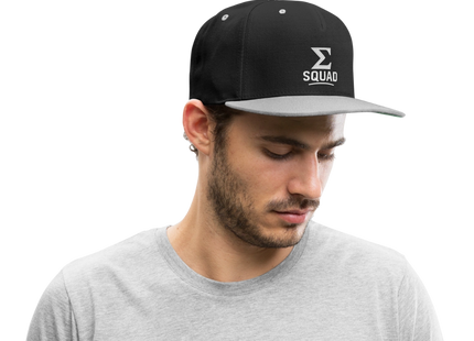 ∑-Squad - Kontrast Snapback Cap - Schwarz/Grau
