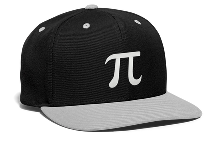 Pi Symbol - Kontrast Snapback Cap - Schwarz/Grau