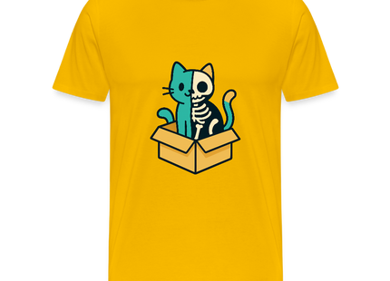 Schrödinger's Katze - Männer Premium T-Shirt - Sonnengelb