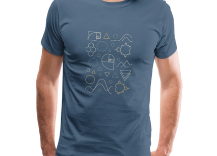 🎨 I See Patterns – Männer Premium T-Shirt - Blaugrau