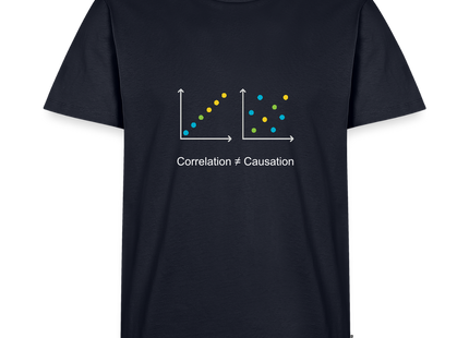 Correlation ≠ Causation - Männer T-Shirt - Navy