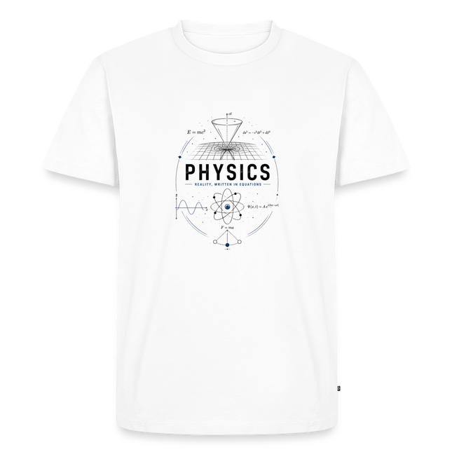 Physik T-Shirt für Männer – Physics Geek Shirt mit Formeln & Wissenschaftsdesign - Weiß