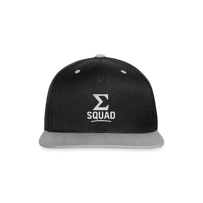 ∑-Squad - Kontrast Snapback Cap - Schwarz/Grau