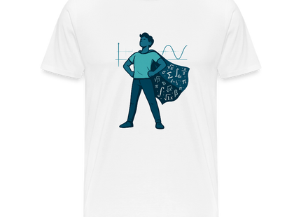 Mathe ist mein Superhelden-Modus - Männer Premium T-Shirt - Weiß