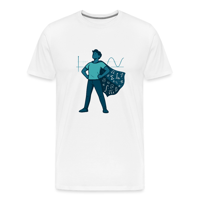 Mathe ist mein Superhelden-Modus - Männer Premium T-Shirt - Weiß