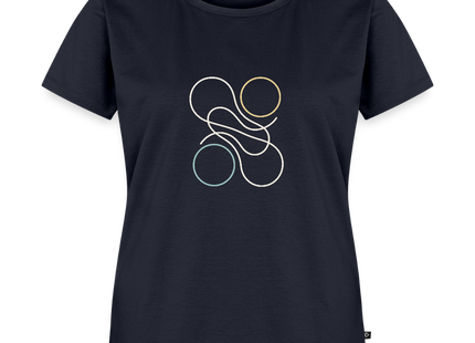 Quanten Verschränkung – Die geheimnisvolle Verschränkung stilvoll getragen - Frauen T-Shirt - Navy