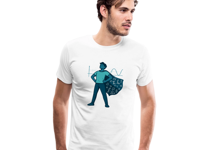 Mathe ist mein Superhelden-Modus - Männer Premium T-Shirt - Weiß
