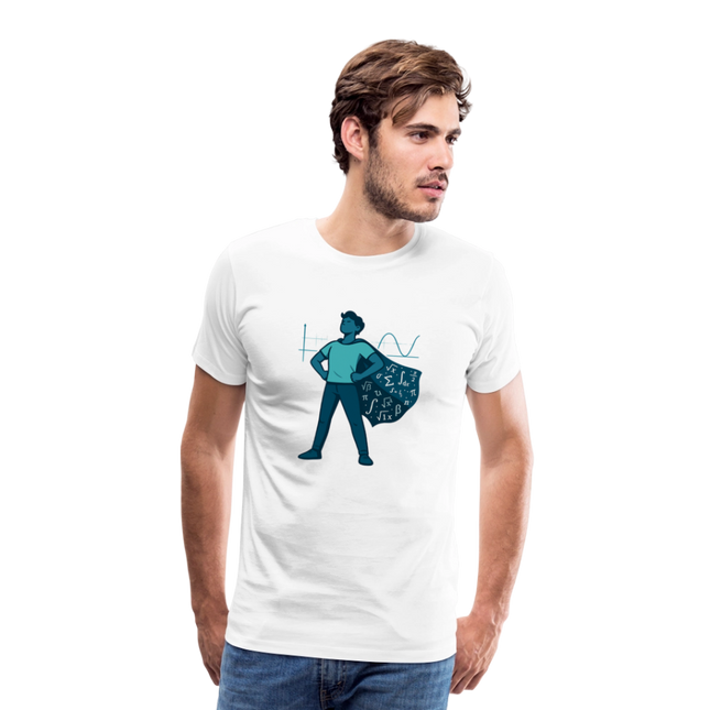 Mathe ist mein Superhelden-Modus - Männer Premium T-Shirt - Weiß