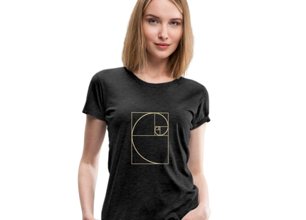 Golden Ratio / Goldener Schnitt - Frauen Premium T-Shirt - Anthrazit