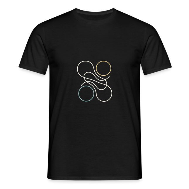 Quanten Verschränkung – Die geheimnisvolle Verschränkung stilvoll getragen - Männer T-Shirt - Schwarz