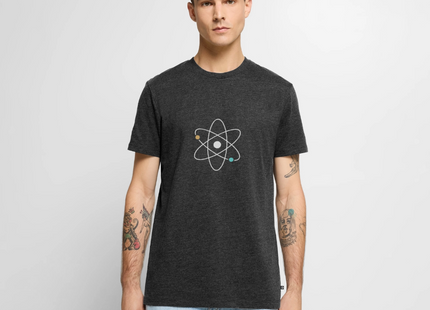 Atom Geometry – Die Ästhetik der kleinsten Bausteine - Männer T-Shirt - Anthrazit meliert