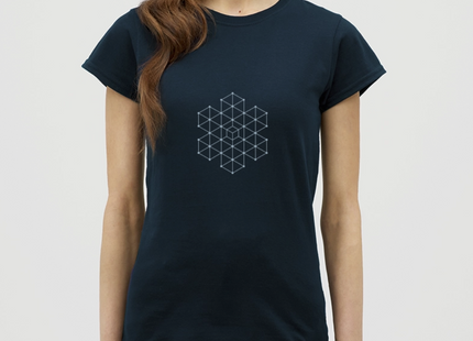 Crystalline Lattice – Struktur in vollendeter Ruhe - Frauen T-Shirt - Navy