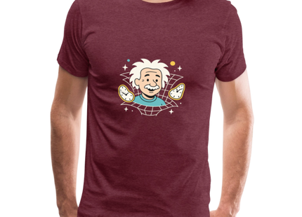 Physics — It’s All Relative – Einsteins Humor zum Anziehen - Männer Premium T-Shirt - Bordeauxrot meliert