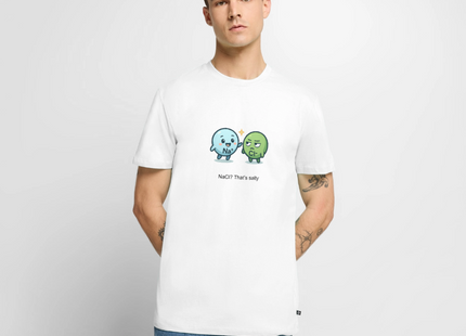 NaCl? That’s salty – Chemie mit Geschmack - Männer T-Shirt - Weiß