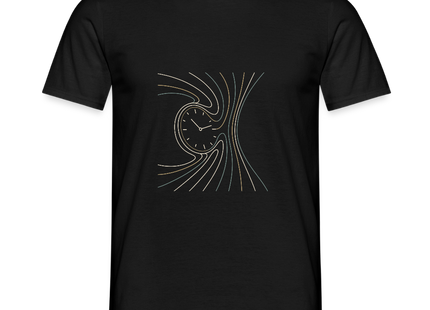 Time Dilation Flow – Die Verzerrung der Zeit stilvoll visualisiert - Männer T-Shirt - Schwarz