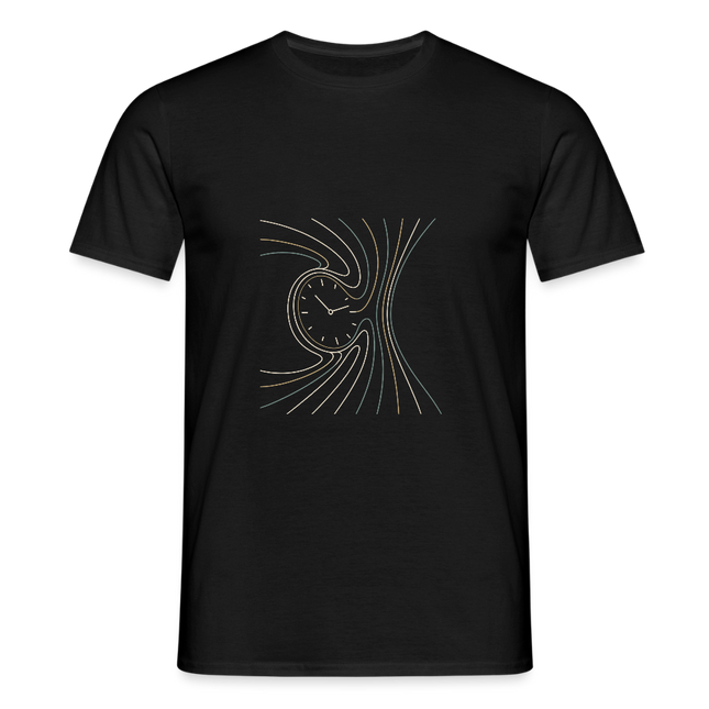 Time Dilation Flow – Die Verzerrung der Zeit stilvoll visualisiert - Männer T-Shirt - Schwarz