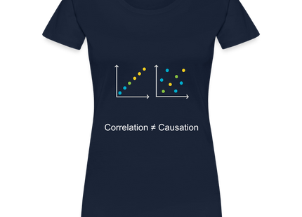 Correlation ≠ Causation - Frauen Premium T-Shirt - Navy