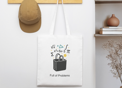 Full of Problems – Die Tasche für alle Mathehelden - Stanley/Stella Bio-Stoffbeutel - Weiß