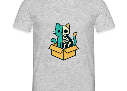 Schrödinger's Katze - Männer T-Shirt - Grau meliert