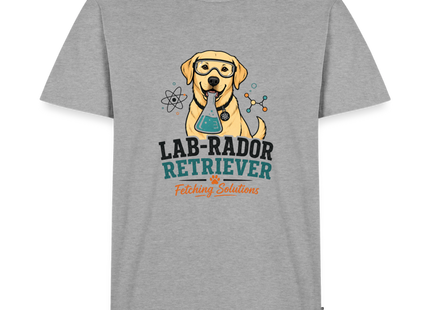 Lab-Rador Retriever T-Shirt für Männer – Lustiges Labrador & Chemie Shirt - Grau meliert