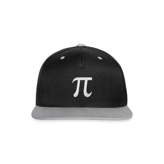 Pi Snapback Cap – Mathe Cap mit π Symbol | Nerdwear & Science Style - Schwarz/Grau