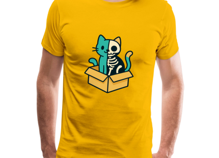 Schrödinger's Katze - Männer Premium T-Shirt - Sonnengelb
