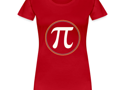 π in Circle – Die Eleganz der Konstanten - Frauen Premium T-Shirt - Rot