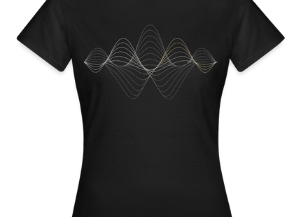 Superposition Flow – Die Ästhetik der Quantenüberlagerung - Frauen T-Shirt - Schwarz