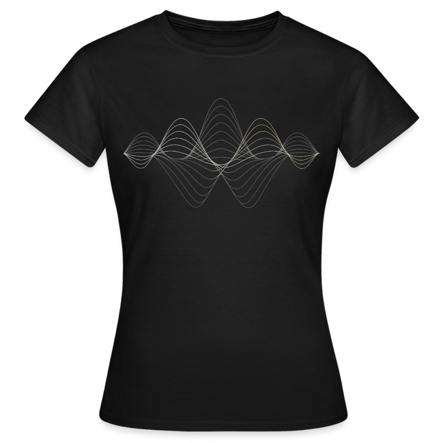 Superposition Flow – Die Ästhetik der Quantenüberlagerung - Frauen T-Shirt - Schwarz