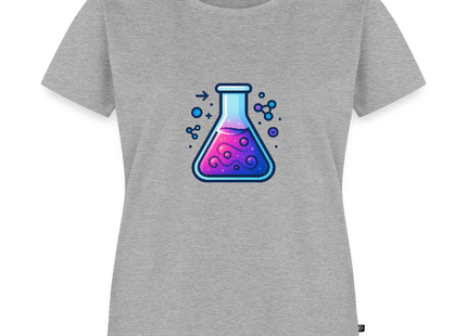 This is a solution – Chemie kann so einfach sein - Frauen T-Shirt - Grau meliert