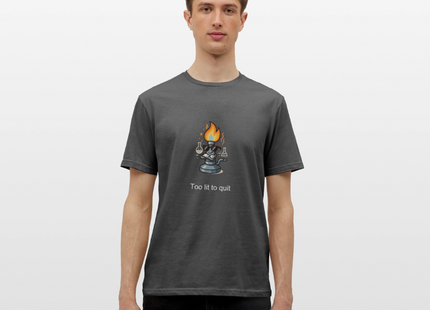 Too lit to quit – Der coolste Bunsenbrenner im Labor - Männer T-Shirt - Anthrazit
