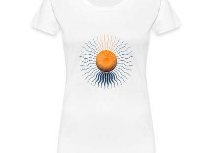 Solar Core Flow – Energie in Struktur gebannt - Frauen Premium T-Shirt - Weiß