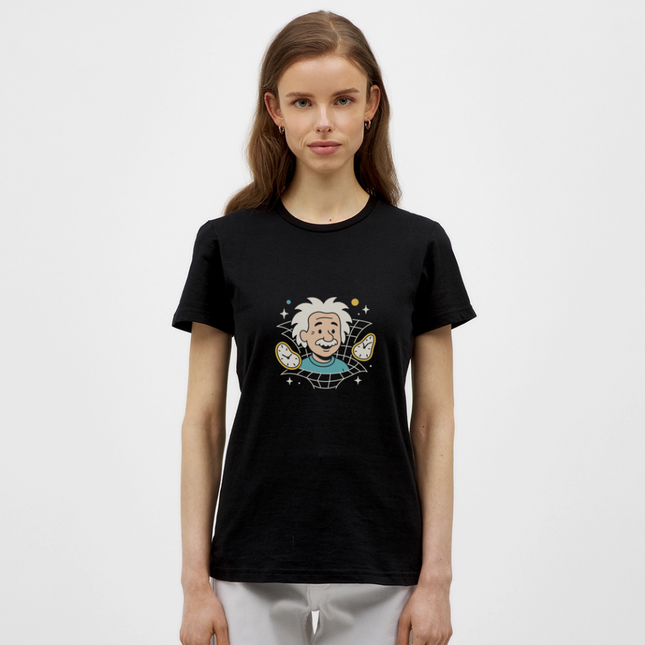 Physics — It’s All Relative – Einsteins Humor zum Anziehen - Frauen T-Shirt - Schwarz