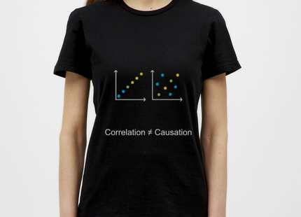 Correlation ≠ Causation - Frauen T-Shirt - Schwarz