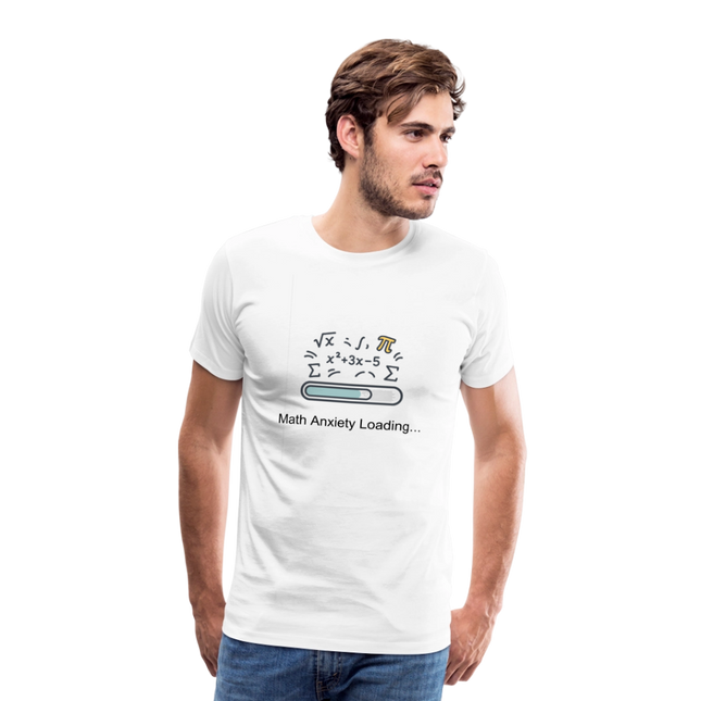 Math Anxiety Loading… - Männer Premium T-Shirt - Weiß