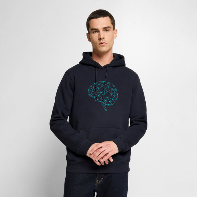 Brain Geometry Hoodie - Männer Premium Hoodie - Navy
