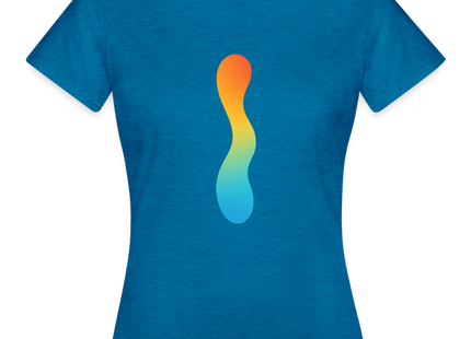 pH Gradient – Farbe als chemische Wahrheit - Frauen T-Shirt - Antikblaues Saphir meliert