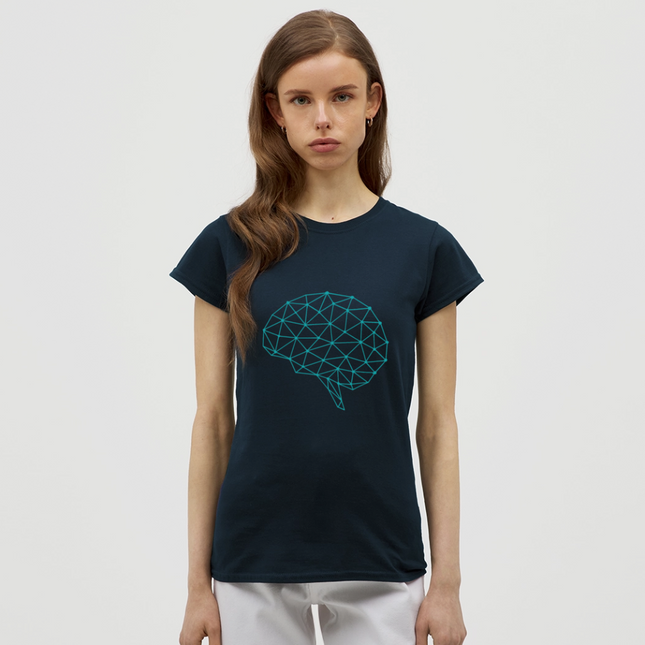 Brain Geometry T-Shirt - Frauen T-Shirt - Navy