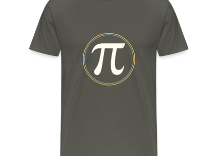 π in Circle – Die Eleganz der Konstanten - Männer T-Shirt - Asphalt
