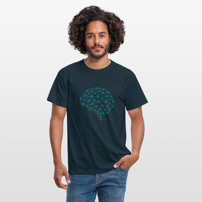 Brain Geometry T-Shirt - Männer T-Shirt - Navy